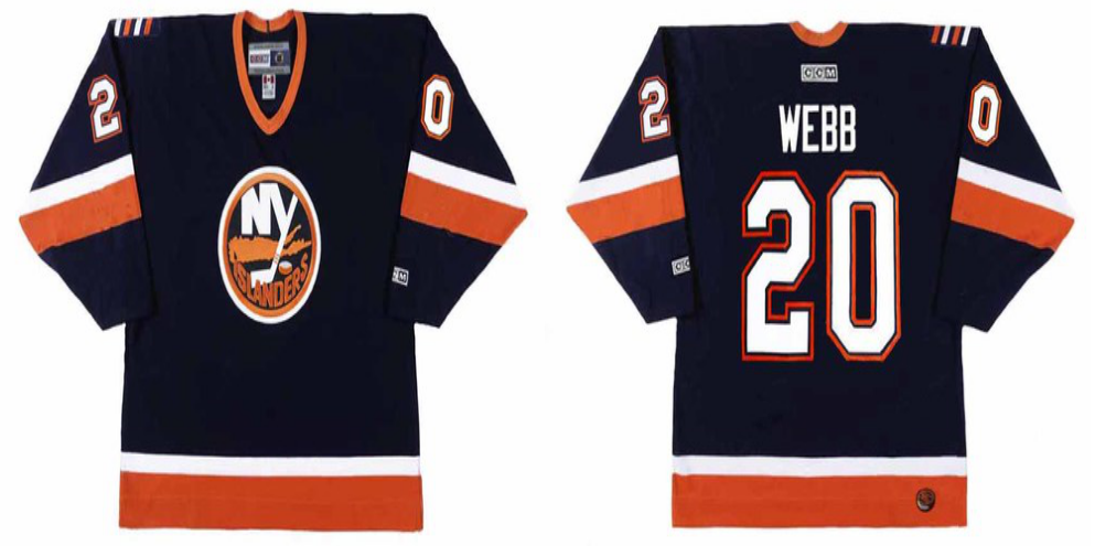 2019 Men New York Islanders 20 Webb blue CCM NHL jersey